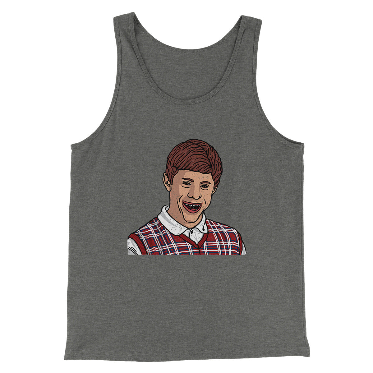 Bad Luck Brian Meme Unisex Tank Top - Funny Graphic Print Combed Cotton