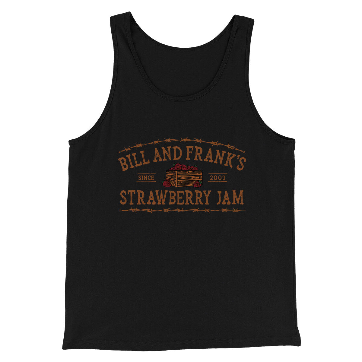 Bill And Frank’s Strawberry Jam Unisex Tank Top - Modern Fit Combed Cotton
