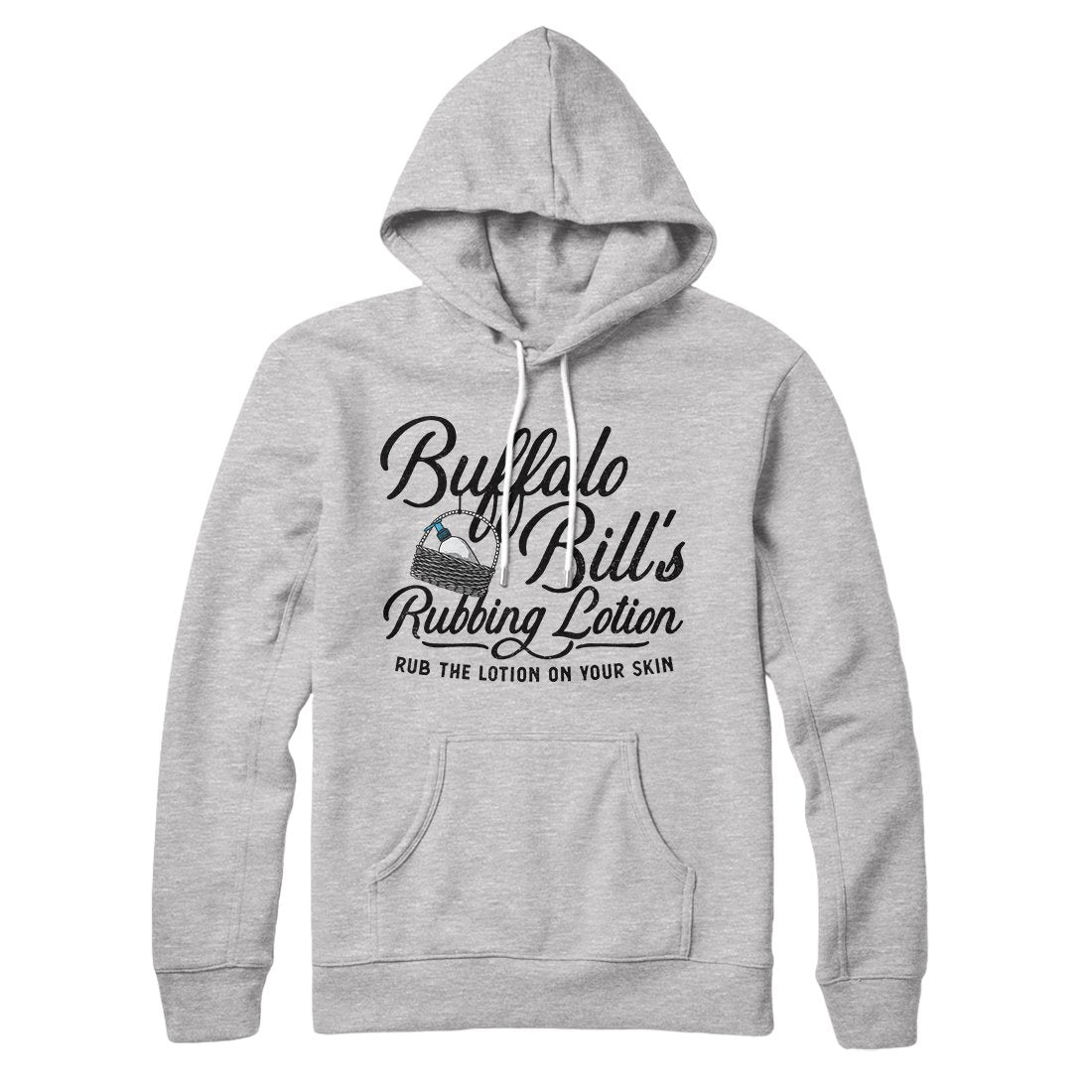 Buffalo Bill's Rubbing Lotion Unisex Cotton Polyester Pullover Hoodie with Hood and Kangaroo Pocket