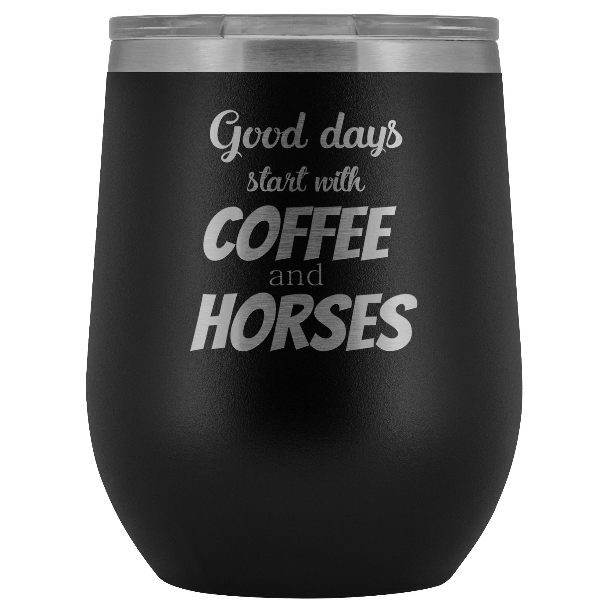 Equine Veterinarian Coffee and Horses 12oz Vacuum Insulated Tumbler - Polar Camel Stainless Steel