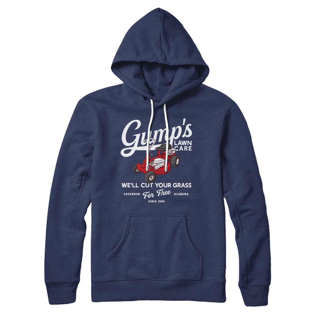 Gump's Lawn Service Unisex Pullover Hoodie - Cotton Polyester Loose Fit, Kangaroo Pocket