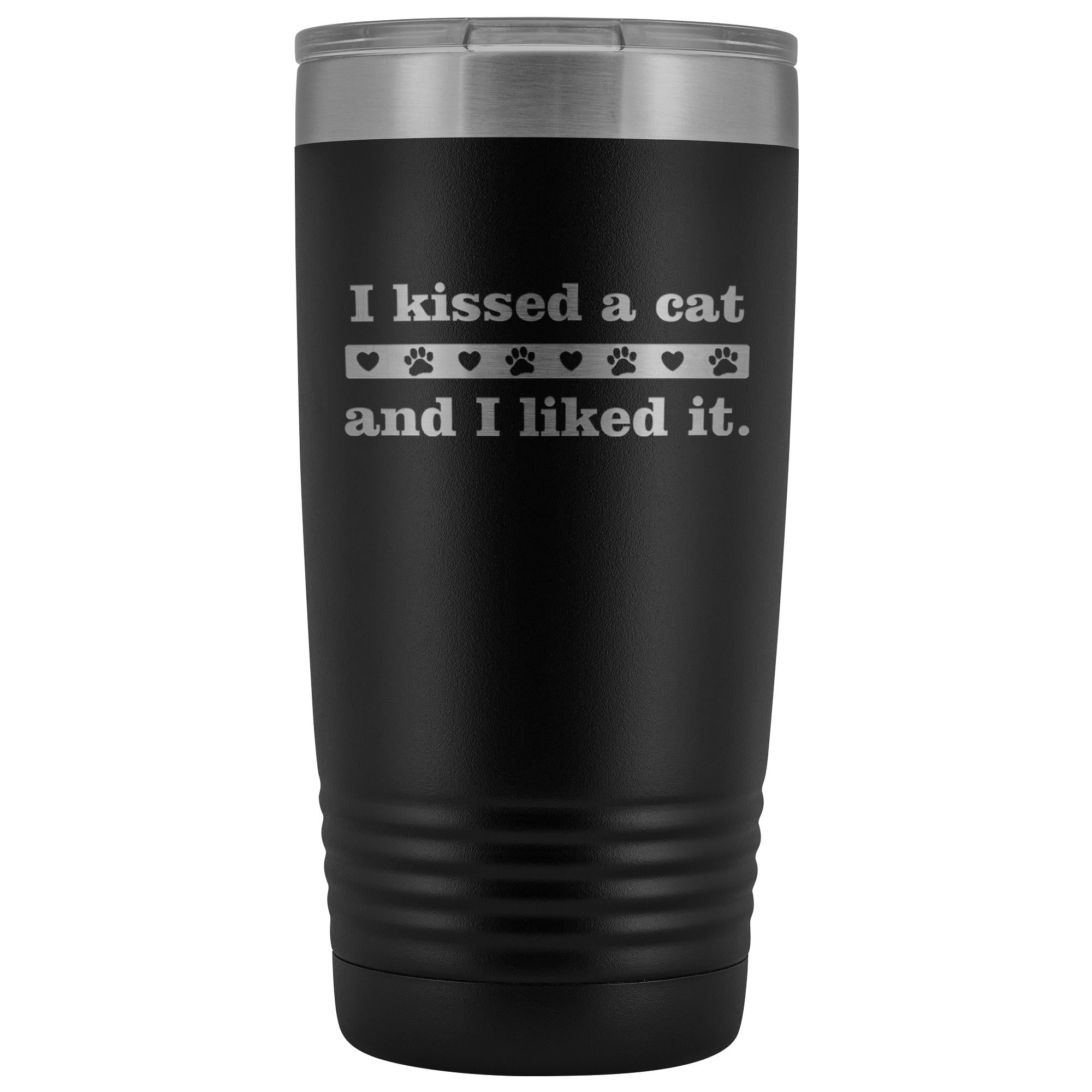 I Kissed a Cat 20 oz Vacuum Insulated Stainless Steel Tumbler by Polar Camel