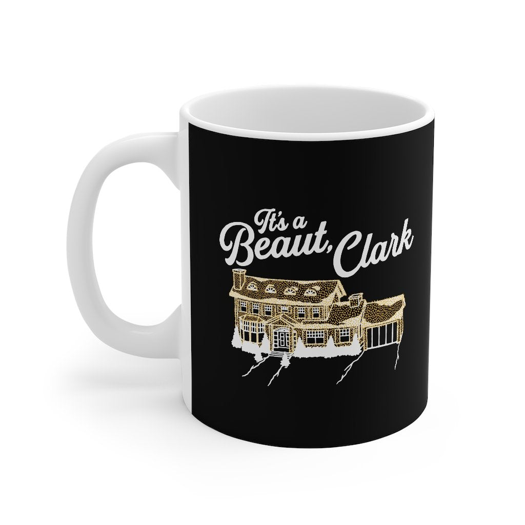 It's A Beaut Clark Ceramic Coffee Mug - White Durable 11oz Classic Shape