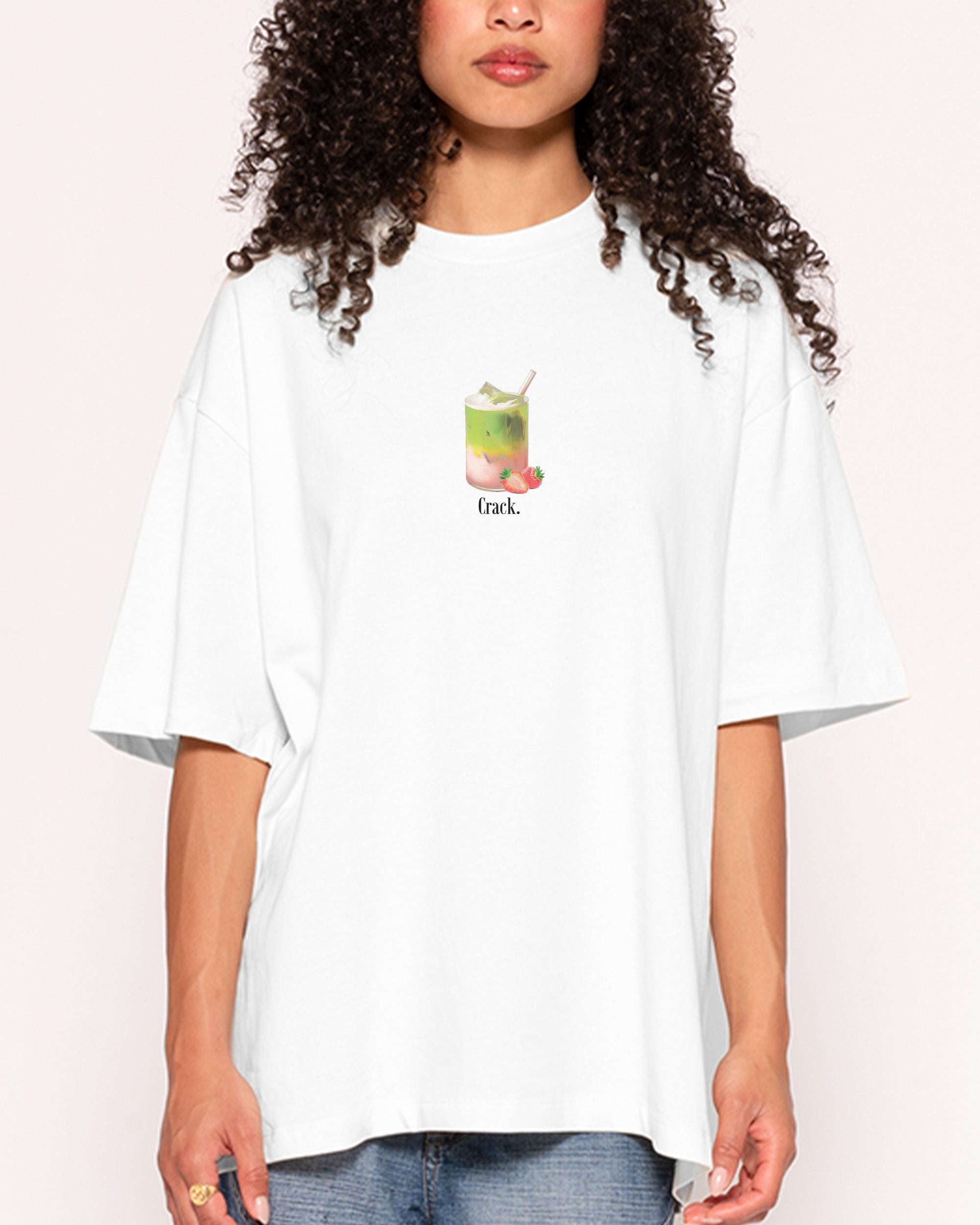 Matcha Crack Oversized Graphic Tee Unisex 100% Combed Cotton 275gsm