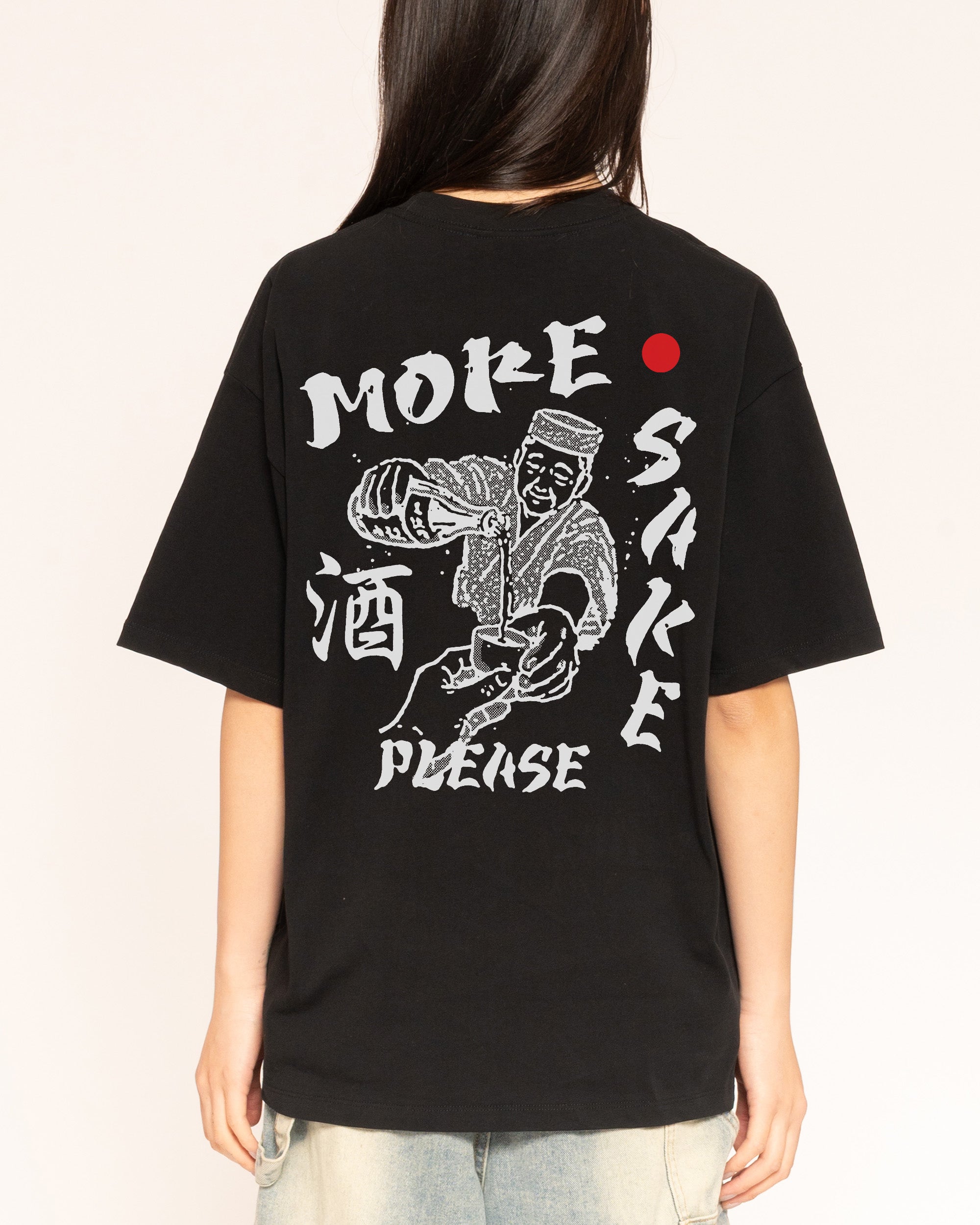 More Sake Please Oversized Graphic Tee - Threadheads 100% Combed Cotton Unisex