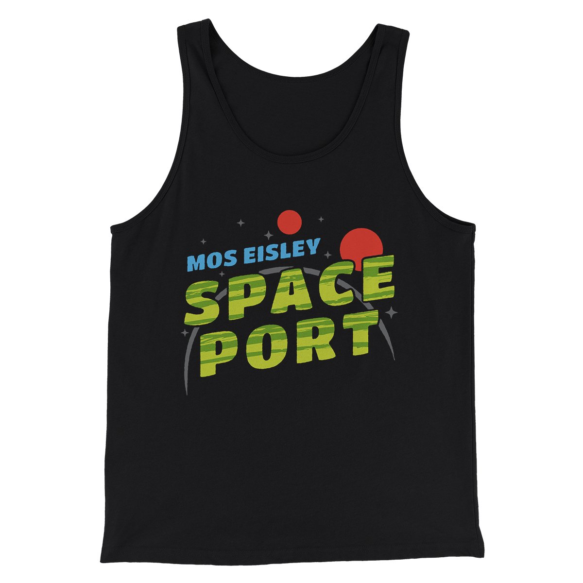Mose Eisley Space Port Funny Movie Unisex Tank Top - Combed Ring-Spun Cotton