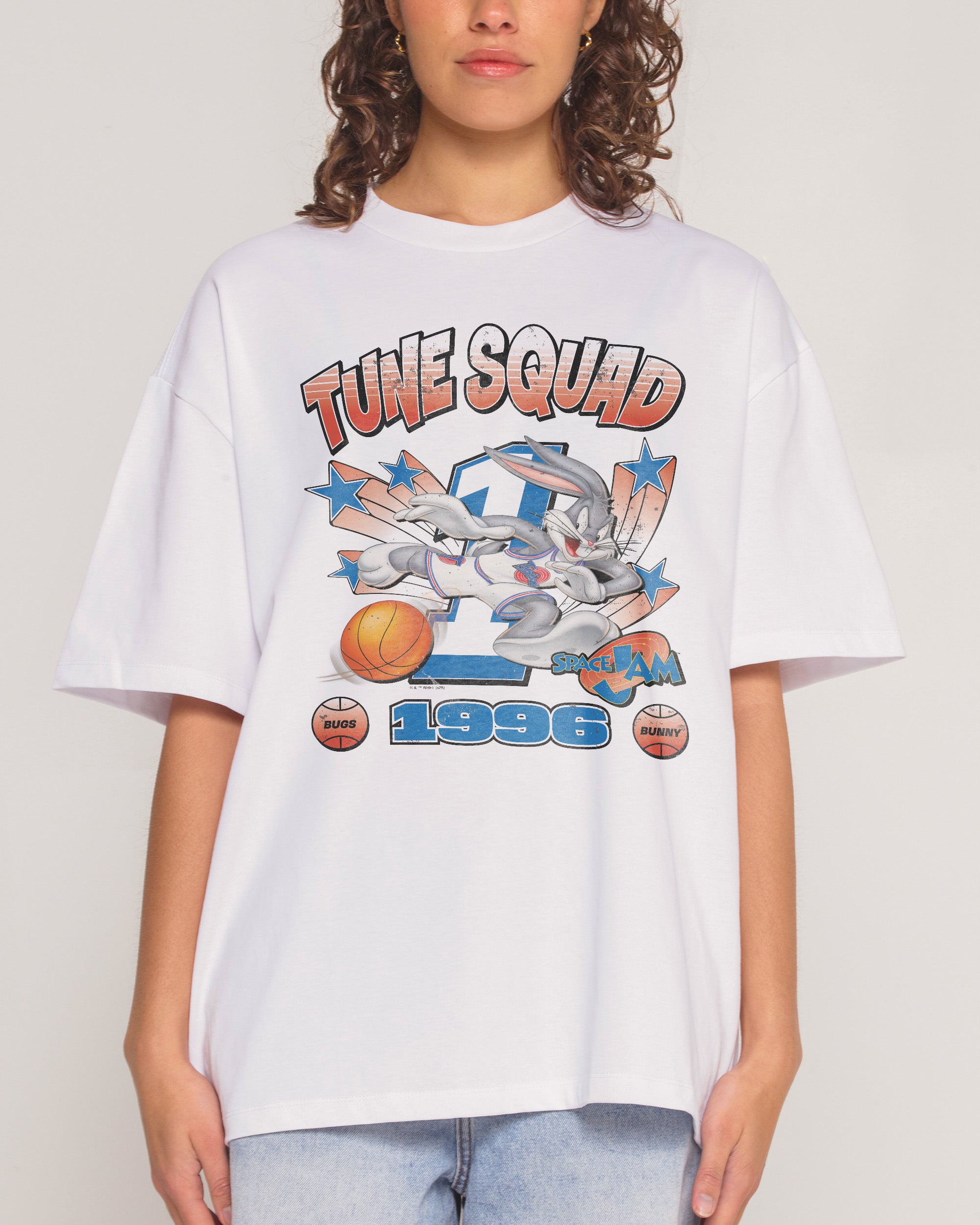 Number 1 Oversized Looney Tunes Graphic Tee Unisex 90s Boxy Fit 100% Combed Cotton