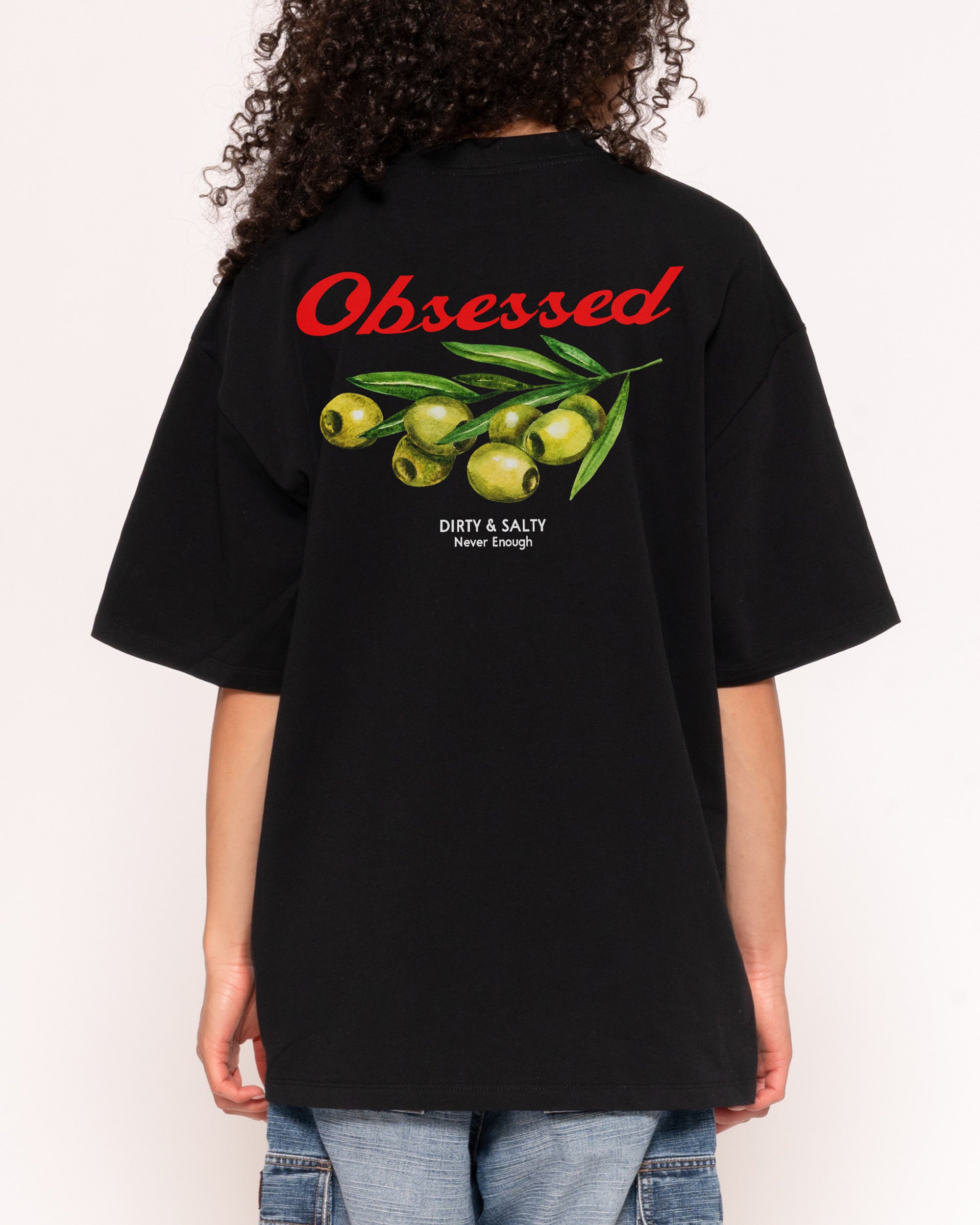 Obsessed Olives Oversized Graphic Tee Threadheads Unisex 90s Boxy Fit Cotton T-Shirt