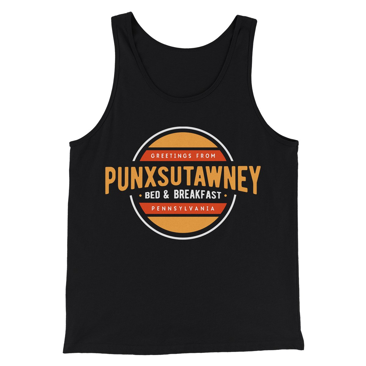 Punxsutawney Bed and Breakfast Funny Movie Unisex Tank Top - Combed Ring-Spun Cotton