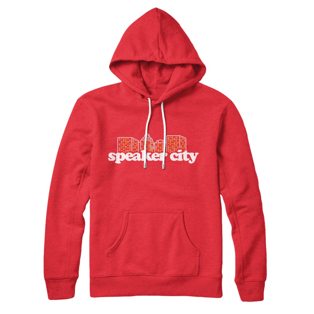 Speaker City Unisex Pullover Hoodie - Cotton Polyester Loose Fit