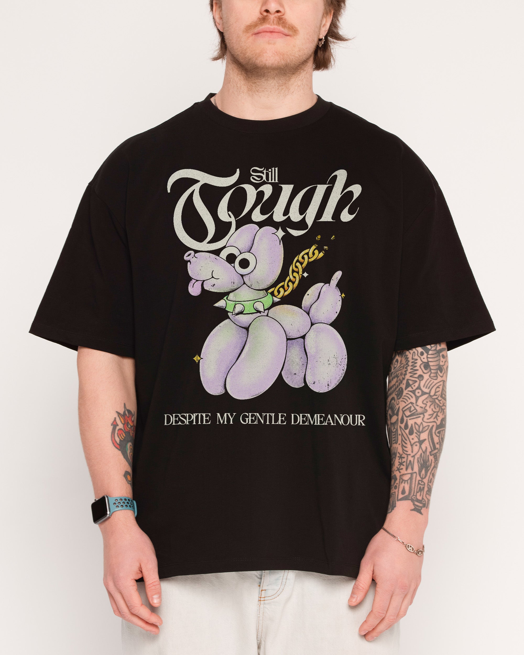 Still Tough Oversized Graphic Tee Unisex 90s Boxy Fit 100% Combed Cotton Heavyweight