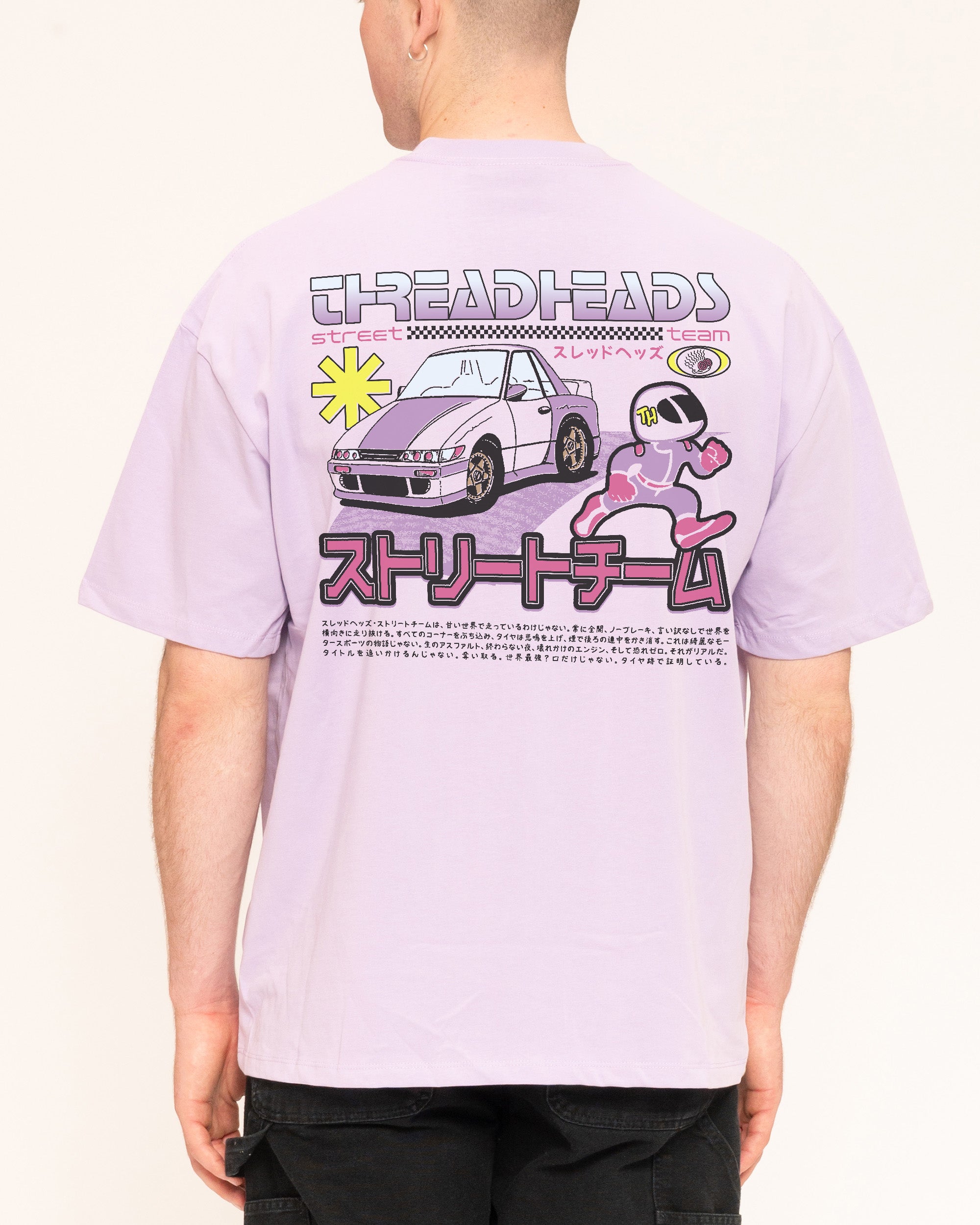 Street Team Oversized Graphic Tee Unisex 90s Boxy Fit 100% Combed Cotton