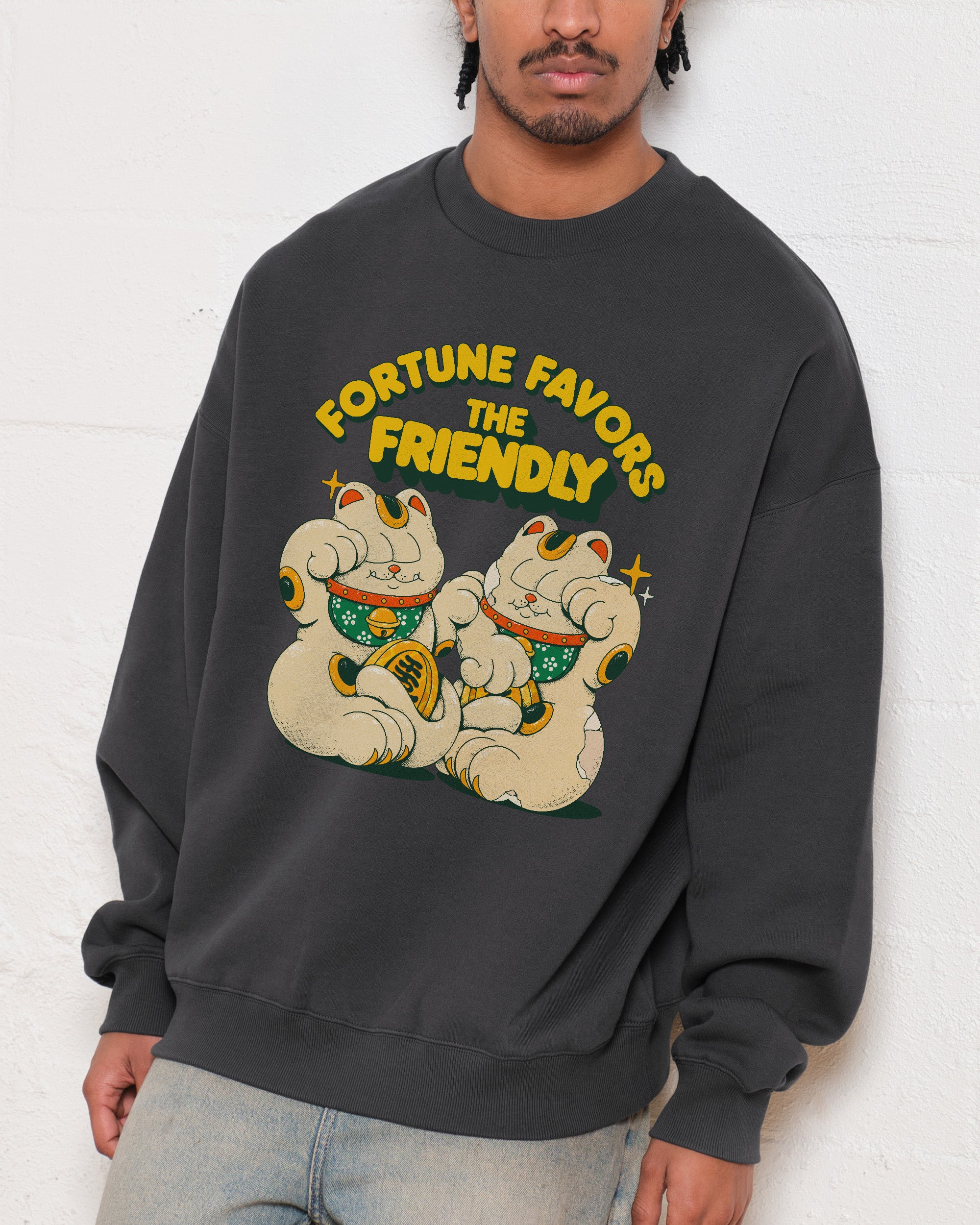 Fortune Unisex Graphic Sweatshirt 80% Cotton 340gsm Thick Fabric
